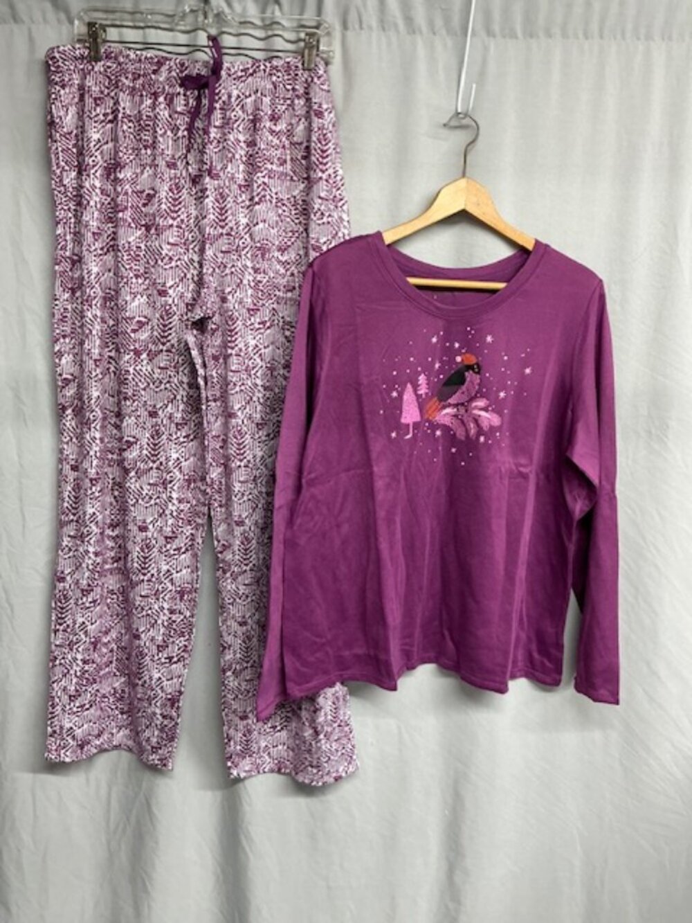 Berry Purple Cuddl Duds Pajamas - Size XL